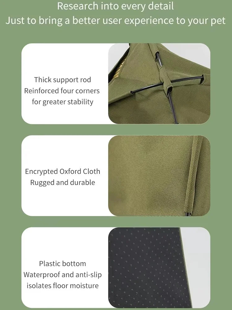 Carpa plegable para gatos con colchoneta reversible