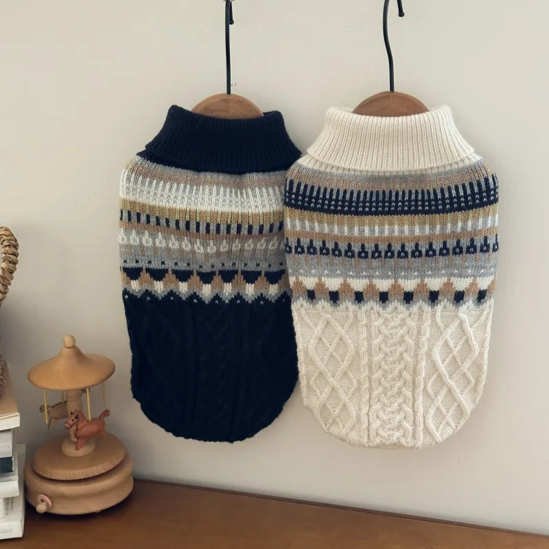 Suéter estampado de estilo vintage para perros