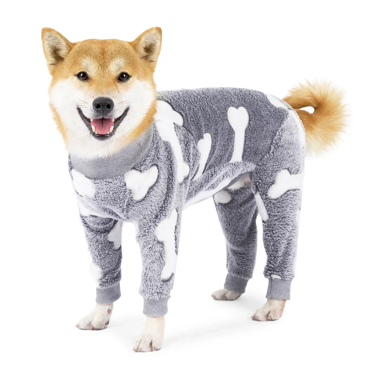 Pijama de polar de cuatro patas para perros
