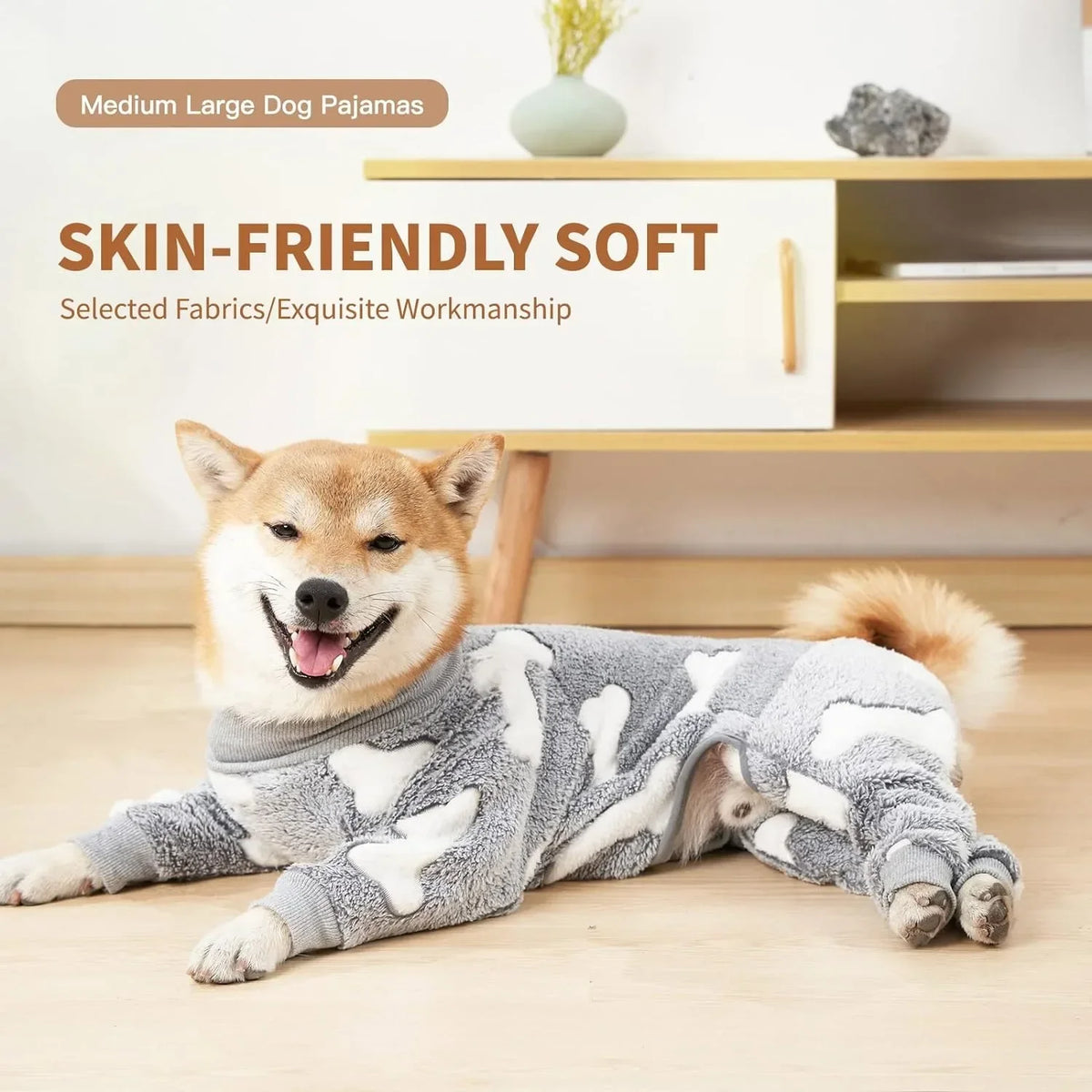 Pijama de polar de cuatro patas para perros