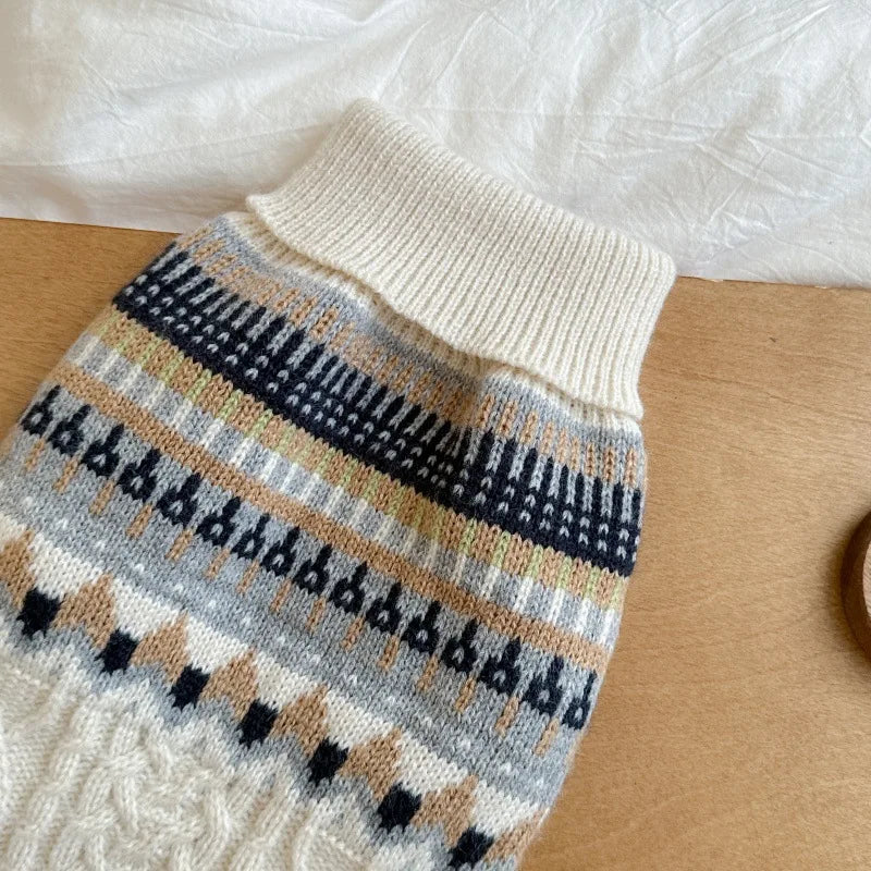 Suéter estampado de estilo vintage para perros