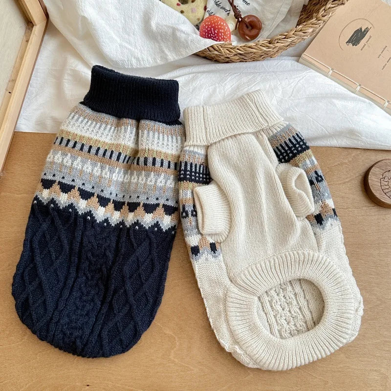 Suéter estampado de estilo vintage para perros