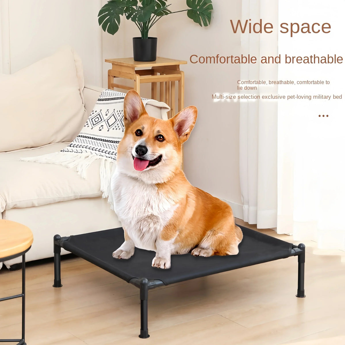 Catre elevado plegable para perros y gatos
