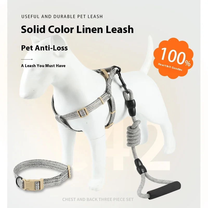 Conjunto de pretal, collar y correa para perros pequeños