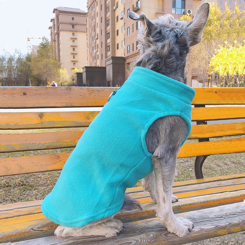 Chaleco de polar con argolla para perros pequeños y gatos