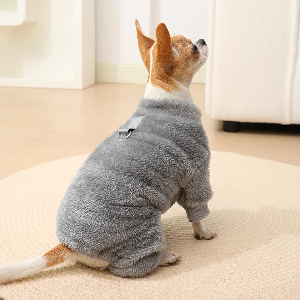 Enterito de abrigo liso para perros y gatos