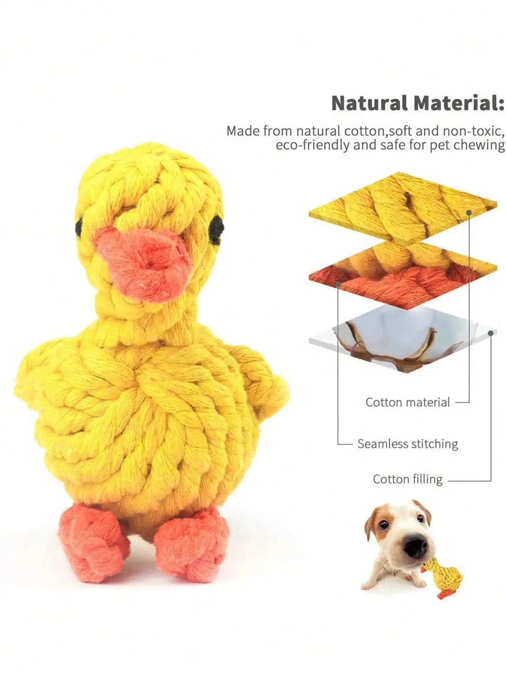 Juguete de soga tejida para perros con diseños de figuras