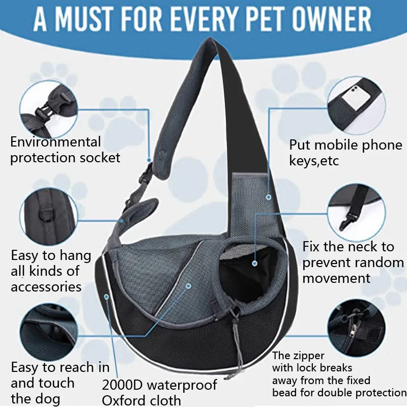 Bandolera ventilada para gatos y perros pequeños