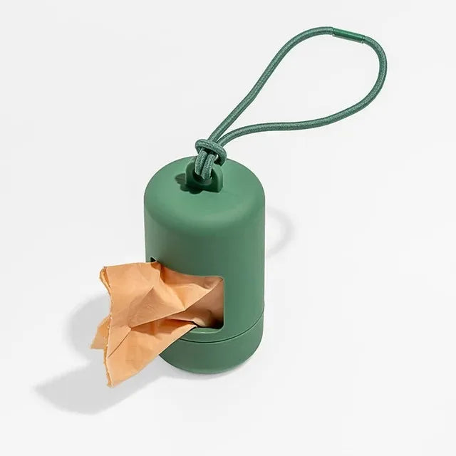 Dispensador portátil de bolsitas para paseos con perros