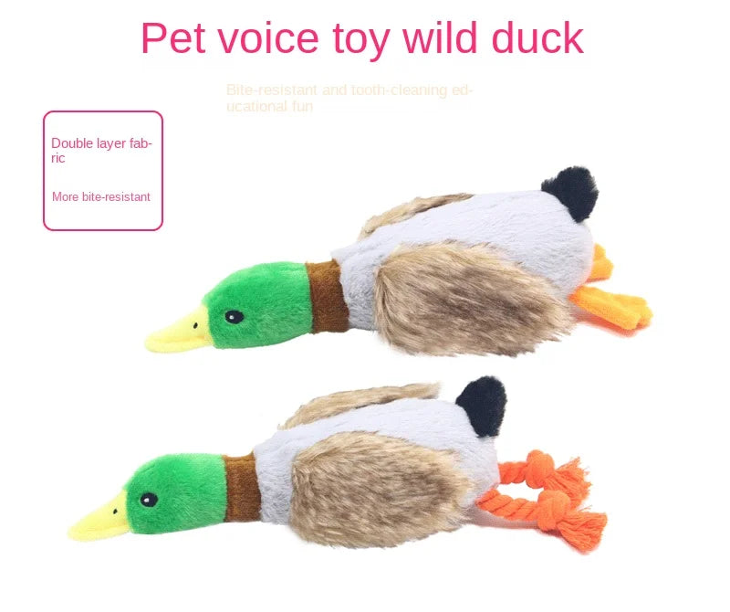 Pato de peluche con sonido para perros