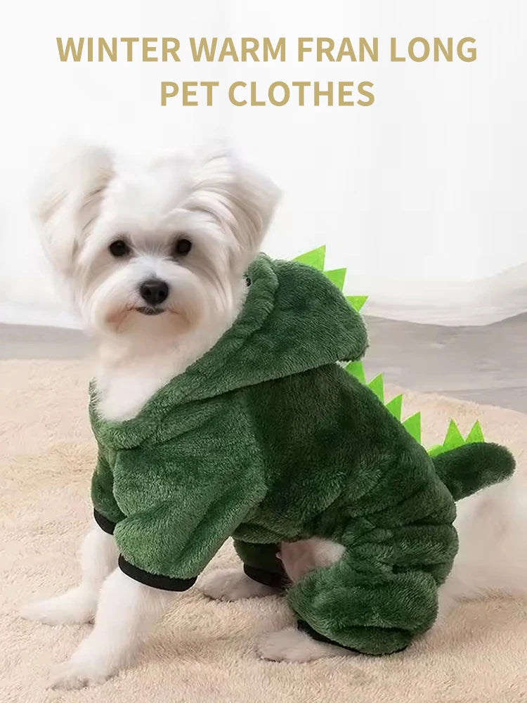Enterito verde de cuatro patas con diseño animal para mascotas