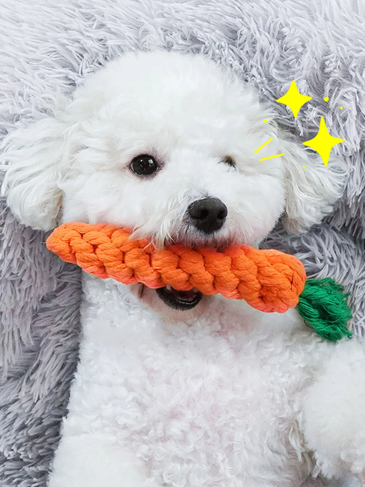 Juguete de soga tejida para perros con diseños de figuras