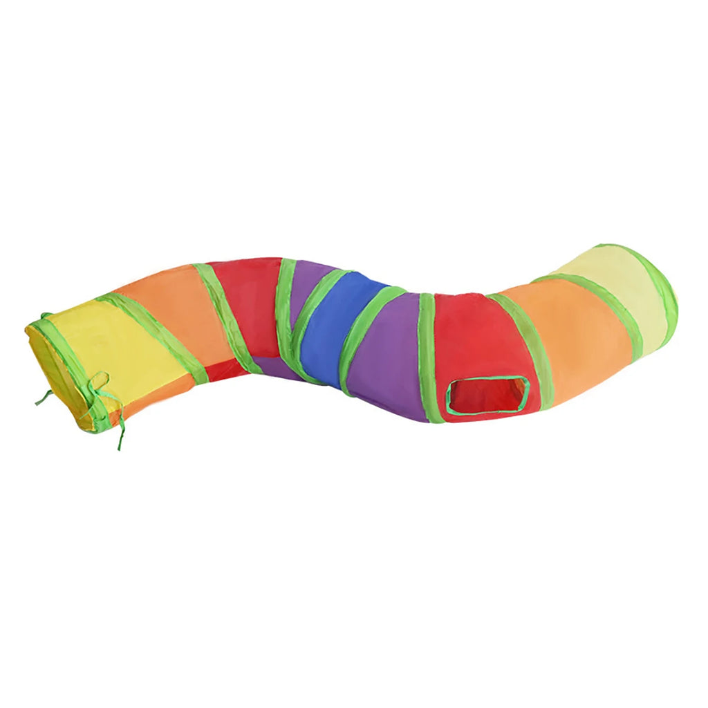 Túnel plegable de tela para juego y escondite de gatos