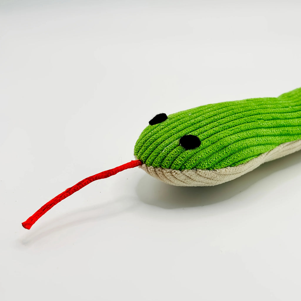 Serpiente de peluche para gatos con sonido crujiente