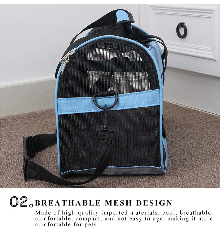 Bolso transportador plegable de nylon con ventilación