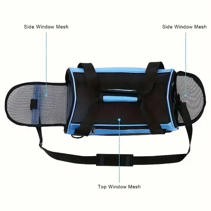 Bolso transportador plegable de nylon con ventilación