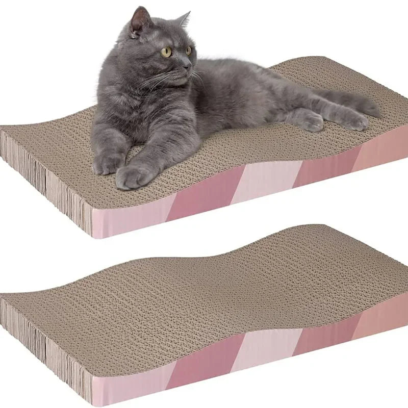 Rascador de cartón corrugado para gatos con formato de descanso