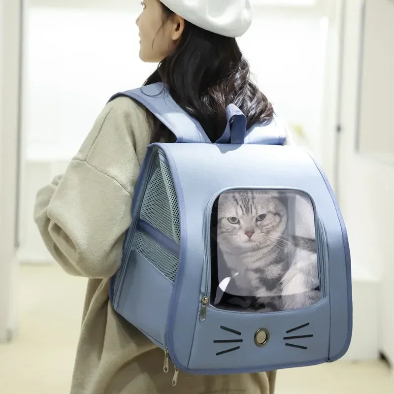 Mochila transportadora ventilada para gatos y perros pequeños