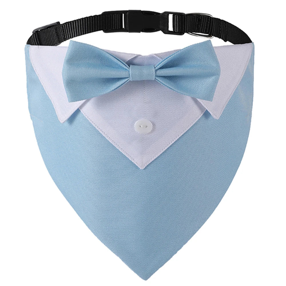 Bandana de gala para mascotas con moño ajustable