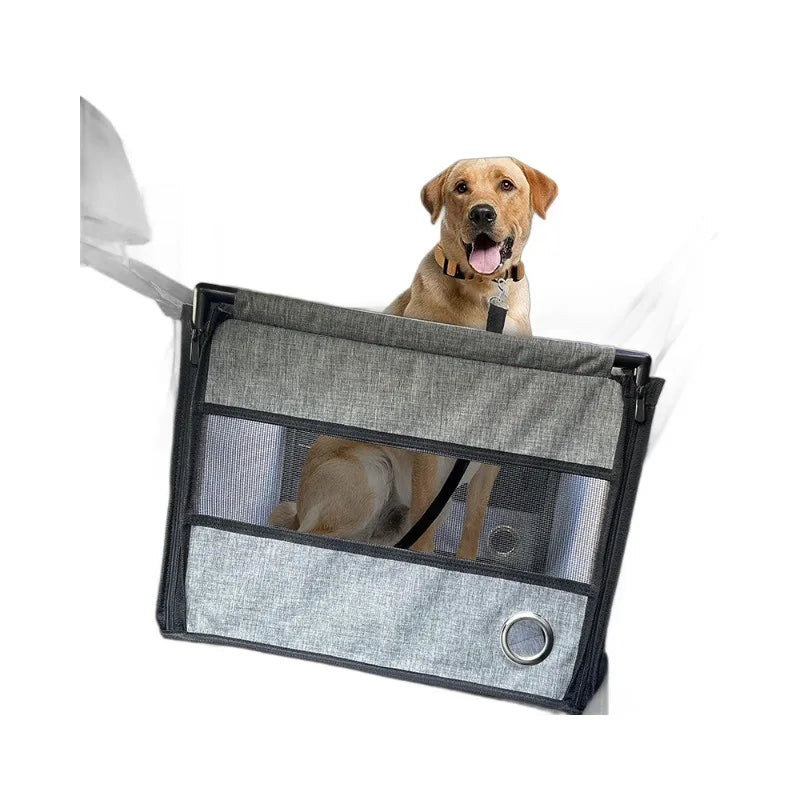 Asiento transportador para perros con malla de ventilación