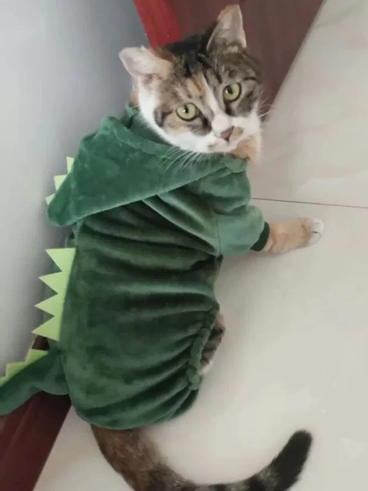 Enterito verde de cuatro patas con diseño animal para mascotas