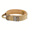 Collar ajustable para perros con asa y estilo táctico