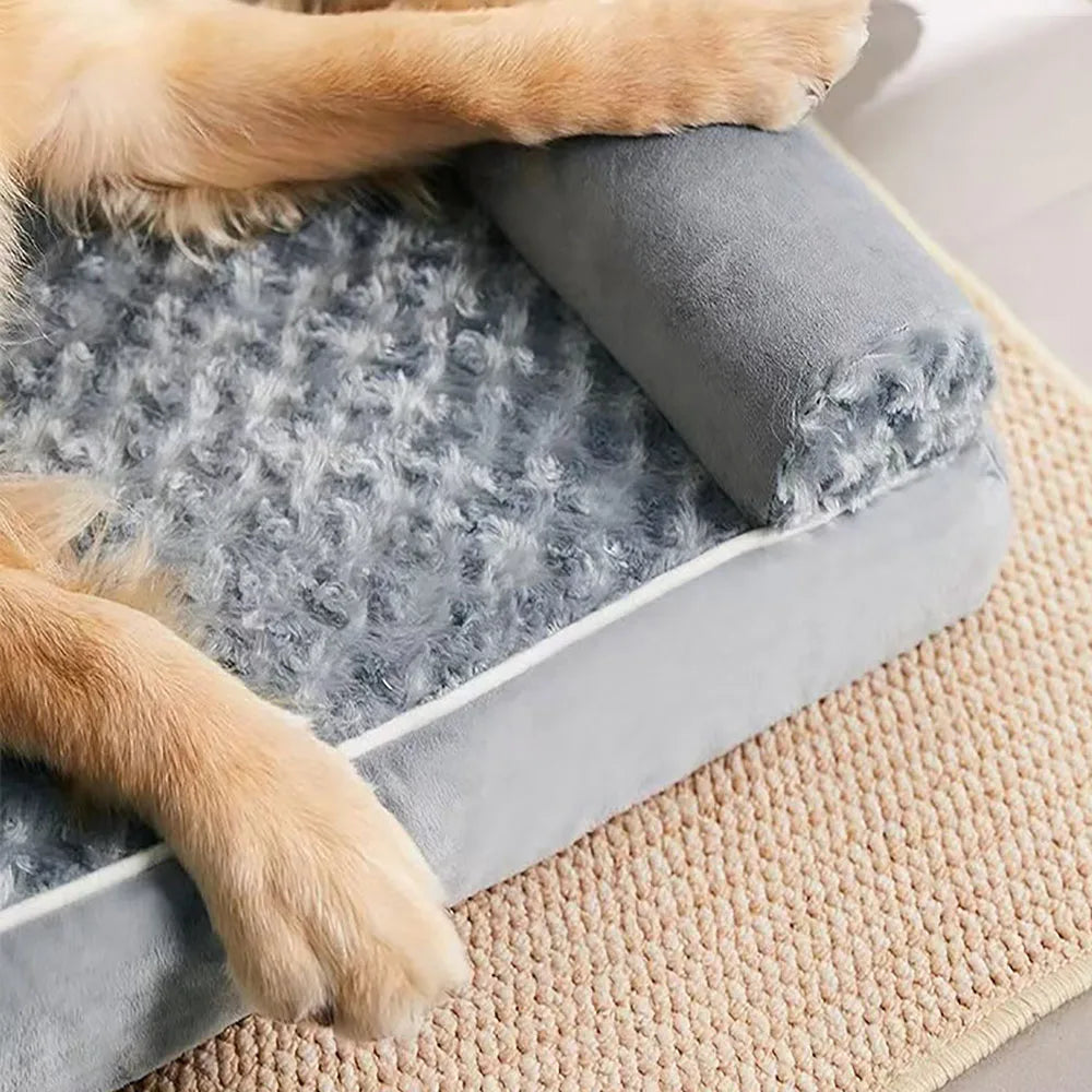 Cama rectangular para perros con cubierta desmontable