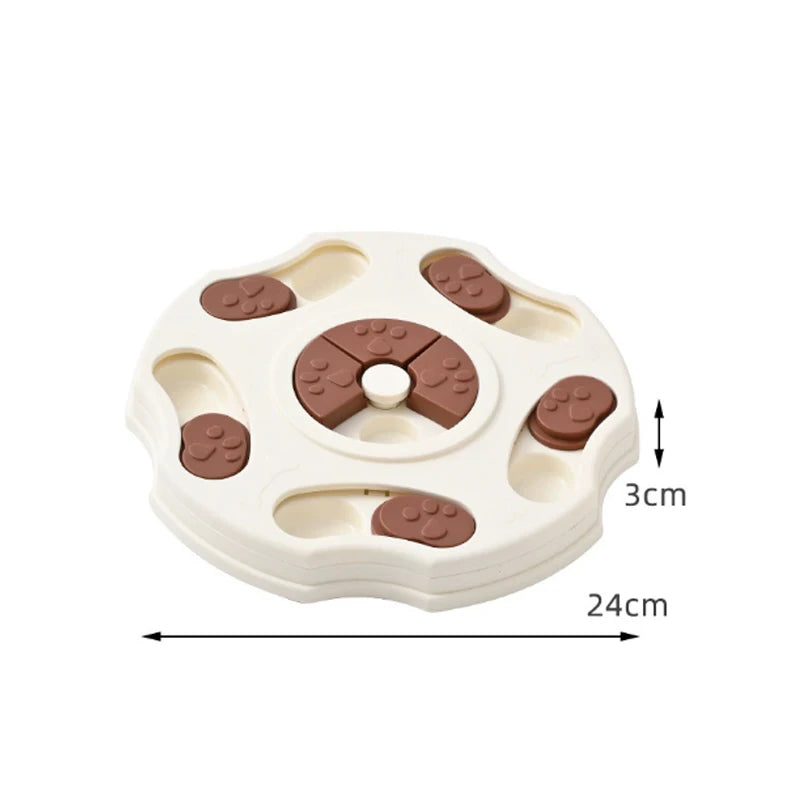 Tablero interactivo para perros con piezas deslizantes