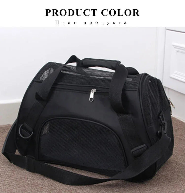 Bolso transportador plegable de nylon con ventilación