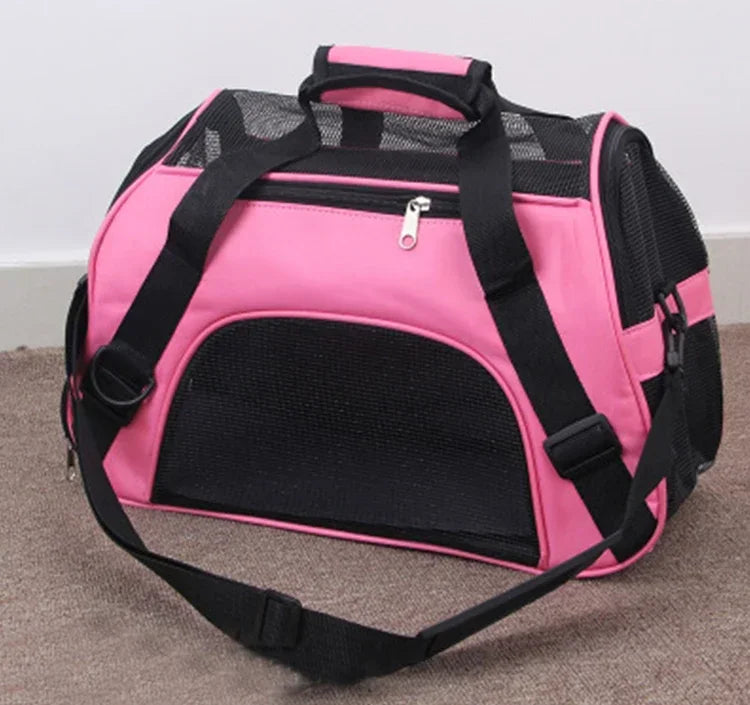 Bolso transportador plegable de nylon con ventilación