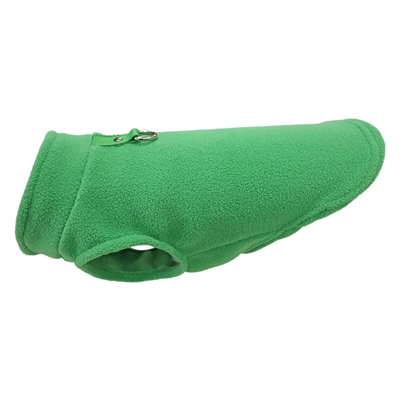 Chaleco de polar con argolla para perros pequeños y gatos