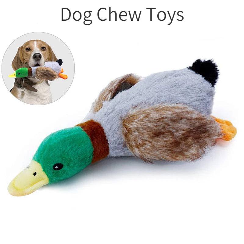 Pato de peluche con sonido para perros