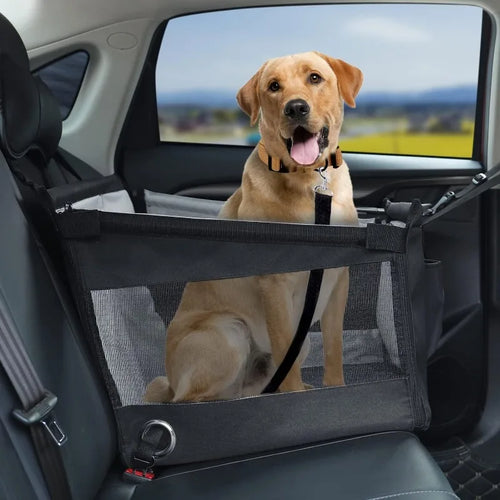 Asiento transportador para perros con malla de ventilación