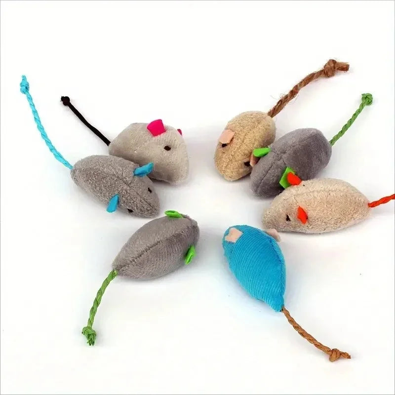 Pack de ratones de tela para gatos con catnip