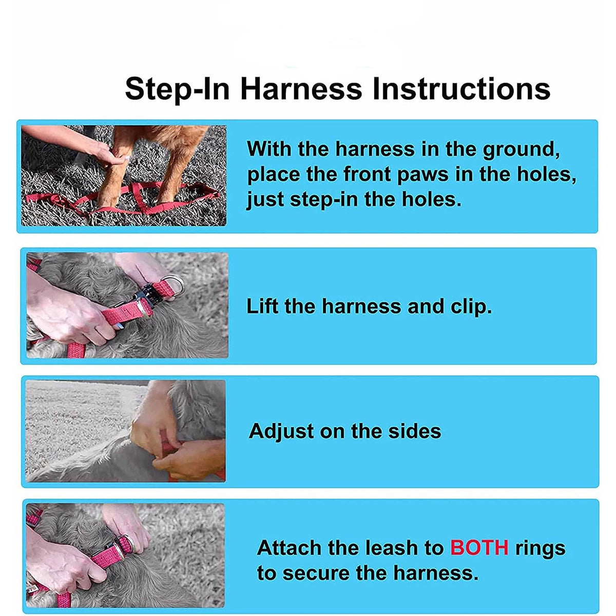 Pretal para perros de colocación por las patas