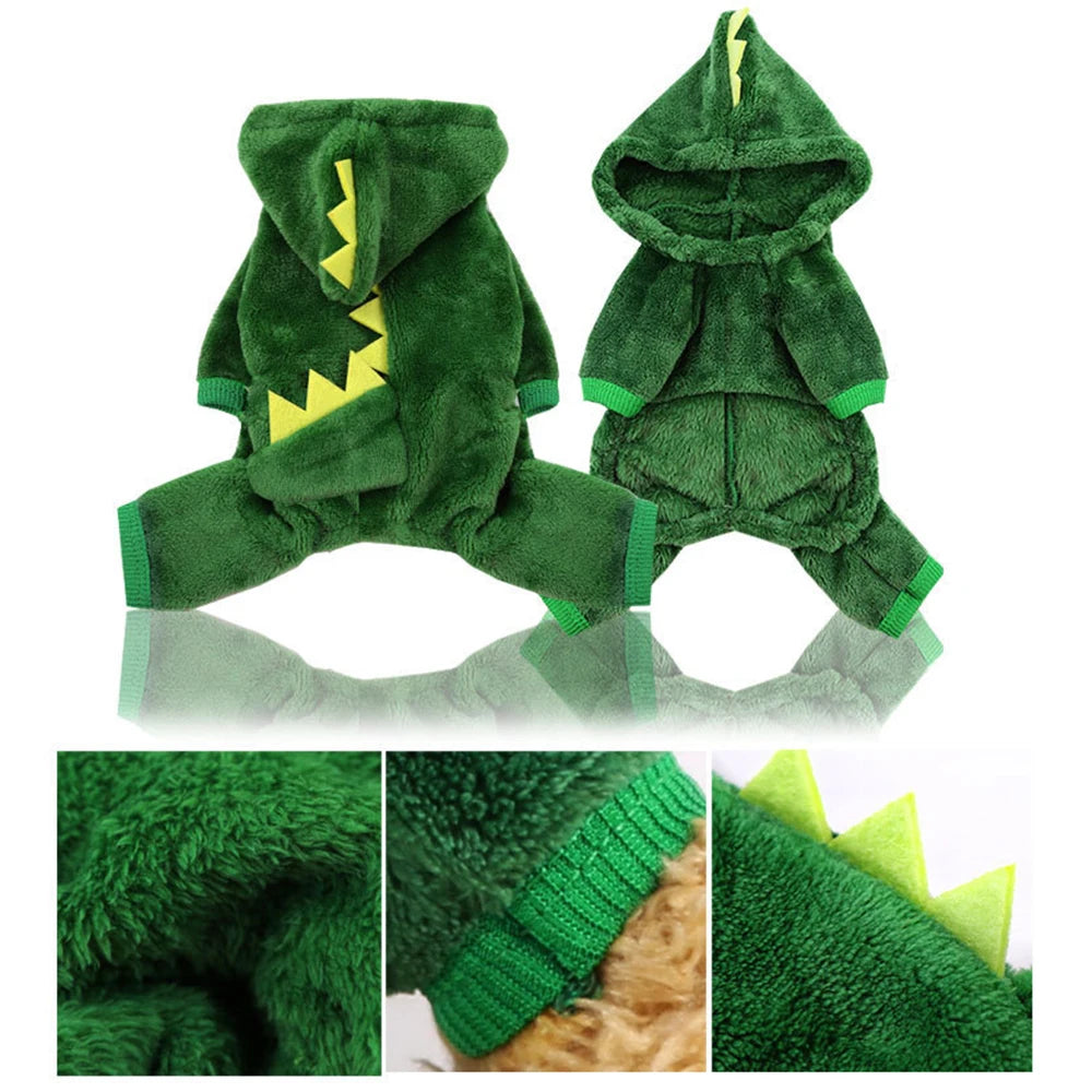 Enterito verde de cuatro patas con diseño animal para mascotas