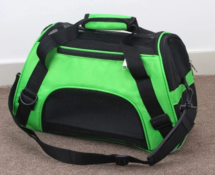 Bolso transportador plegable de nylon con ventilación