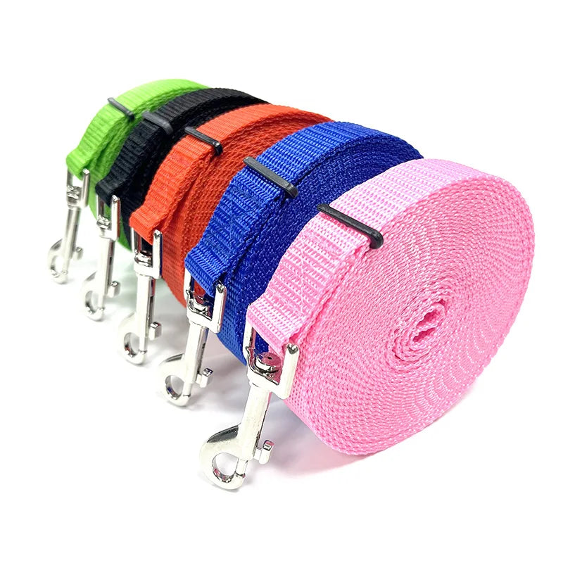 Correa de nylon para perros con largos de 1,2 a 30 m