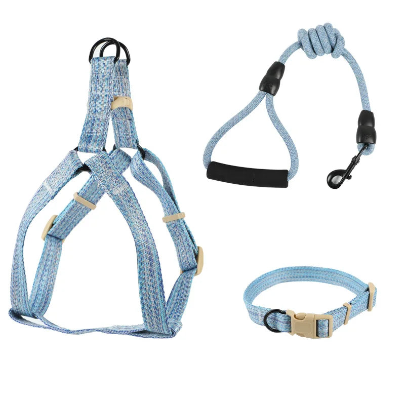 Conjunto de pretal, collar y correa para perros pequeños