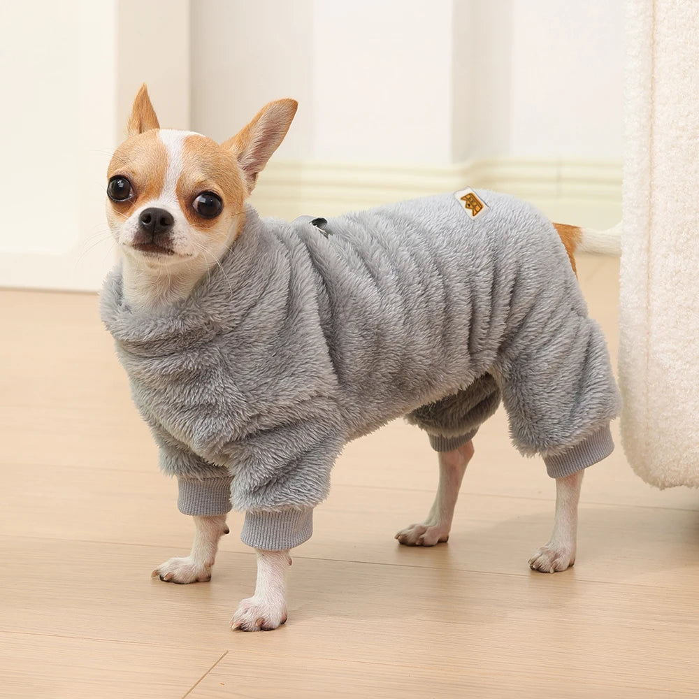 Enterito de abrigo liso para perros y gatos