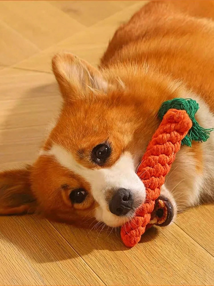 Juguete de soga tejida para perros con diseños de figuras