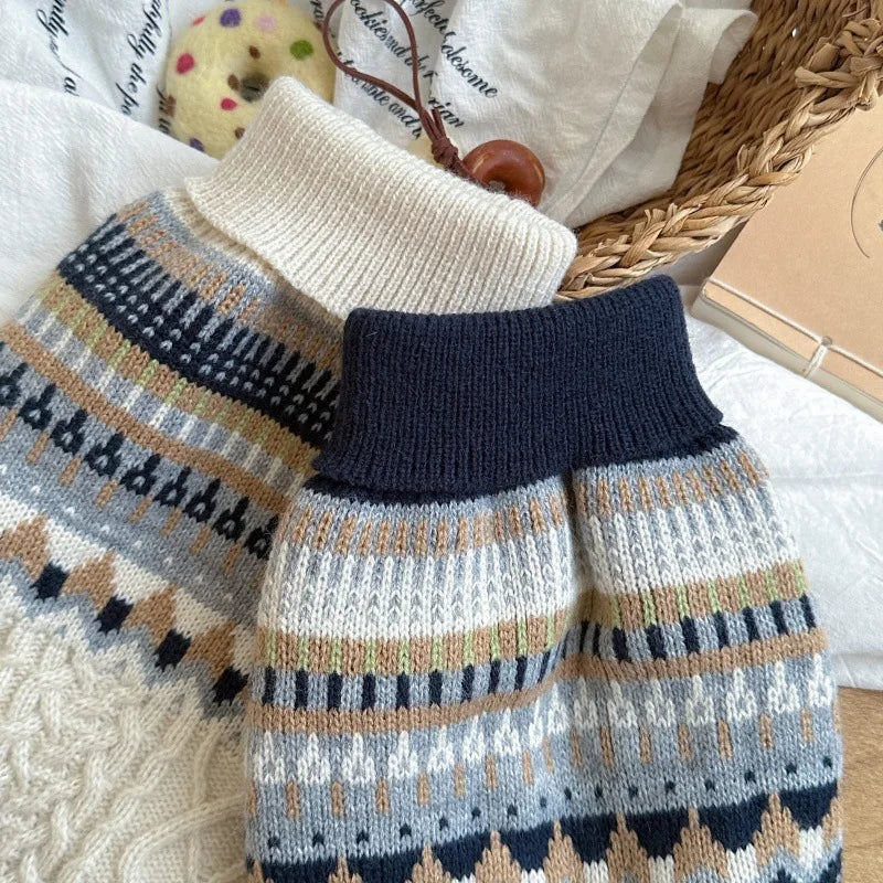 Suéter estampado de estilo vintage para perros