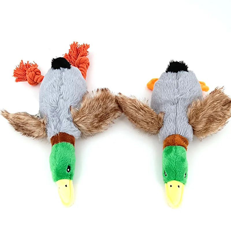 Pato de peluche con sonido para perros