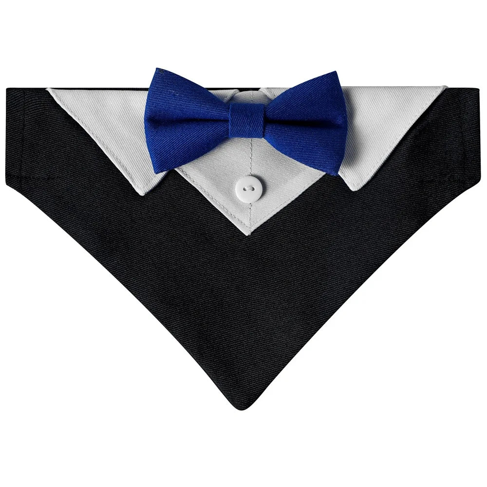 Bandana de gala para mascotas con moño ajustable