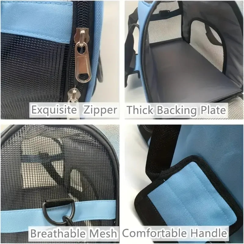 Bolso transportador plegable de nylon con ventilación