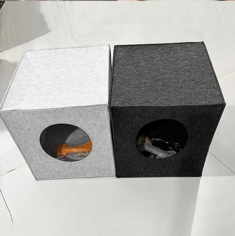 Cueva plegable de fieltro para gatos
