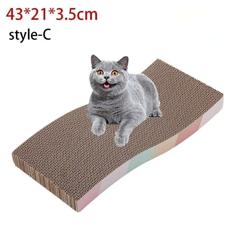 Rascador de cartón corrugado para gatos con formato de descanso