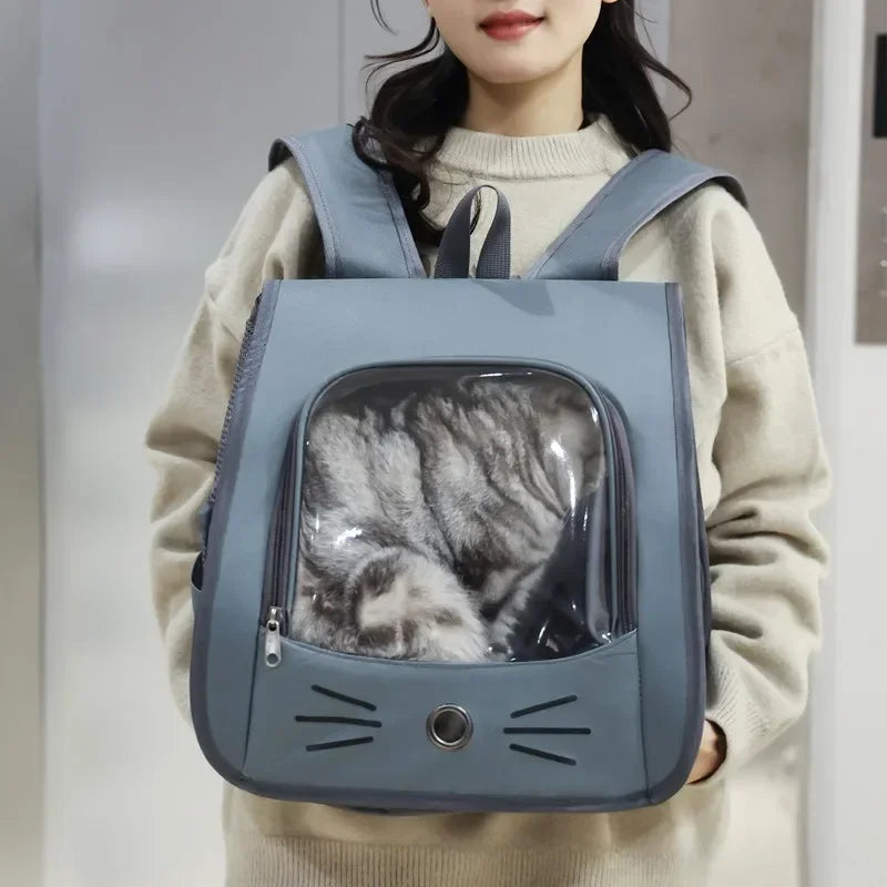 Mochila transportadora ventilada para gatos y perros pequeños