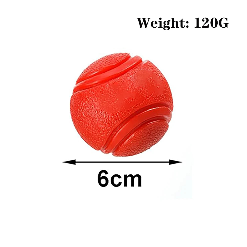 Pelota maciza de goma para juegos con perros