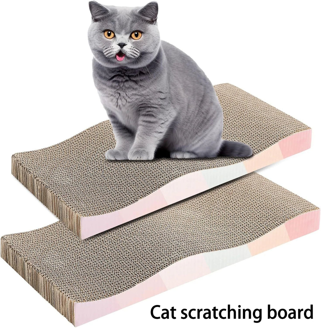 Rascador de cartón corrugado para gatos con formato de descanso